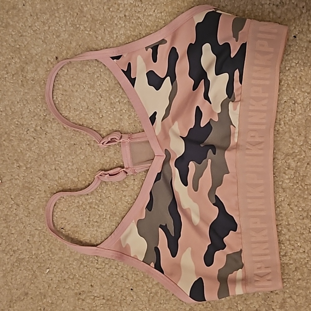 PINK Ultimate Sports Bra - Pink Camo Small